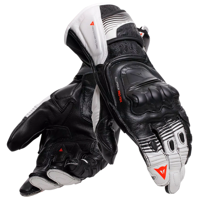 Dainese Fiero Racing Motorrad Lederhandschuhe | Herren | Schwarz/Weiß | 2018100025N3200