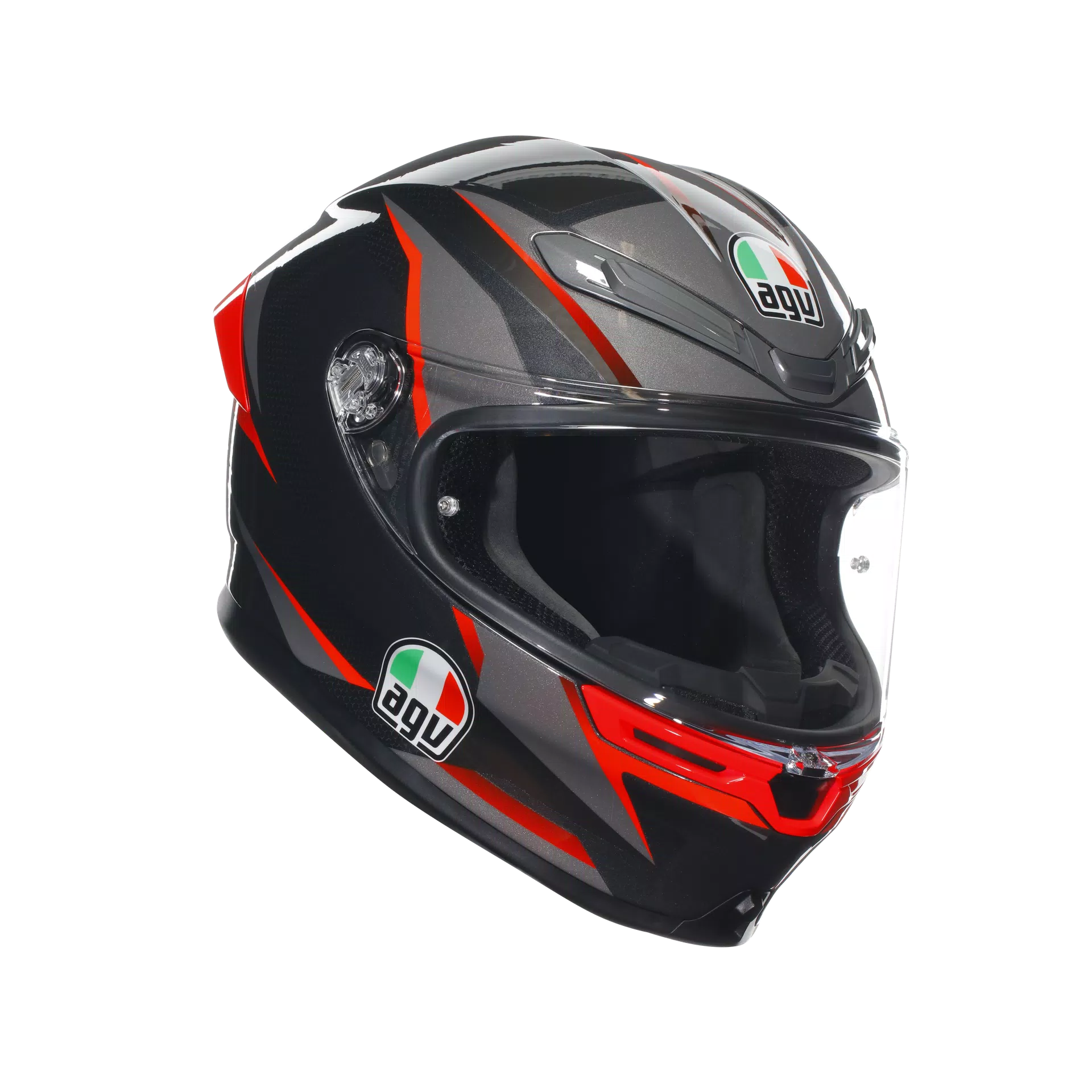 AGV K6 S Helm Slashcut Schwarz/Grau/Rot | 2118395001014