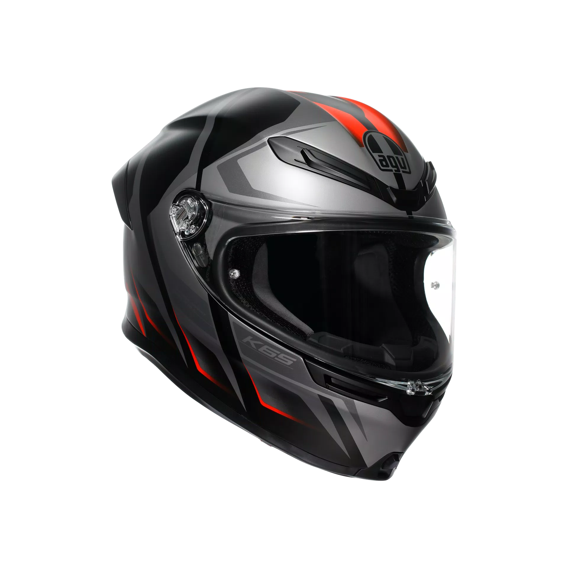 AGV K6 S Helm Karve Matt Schwarz/Grau/Rot | 2118395001024