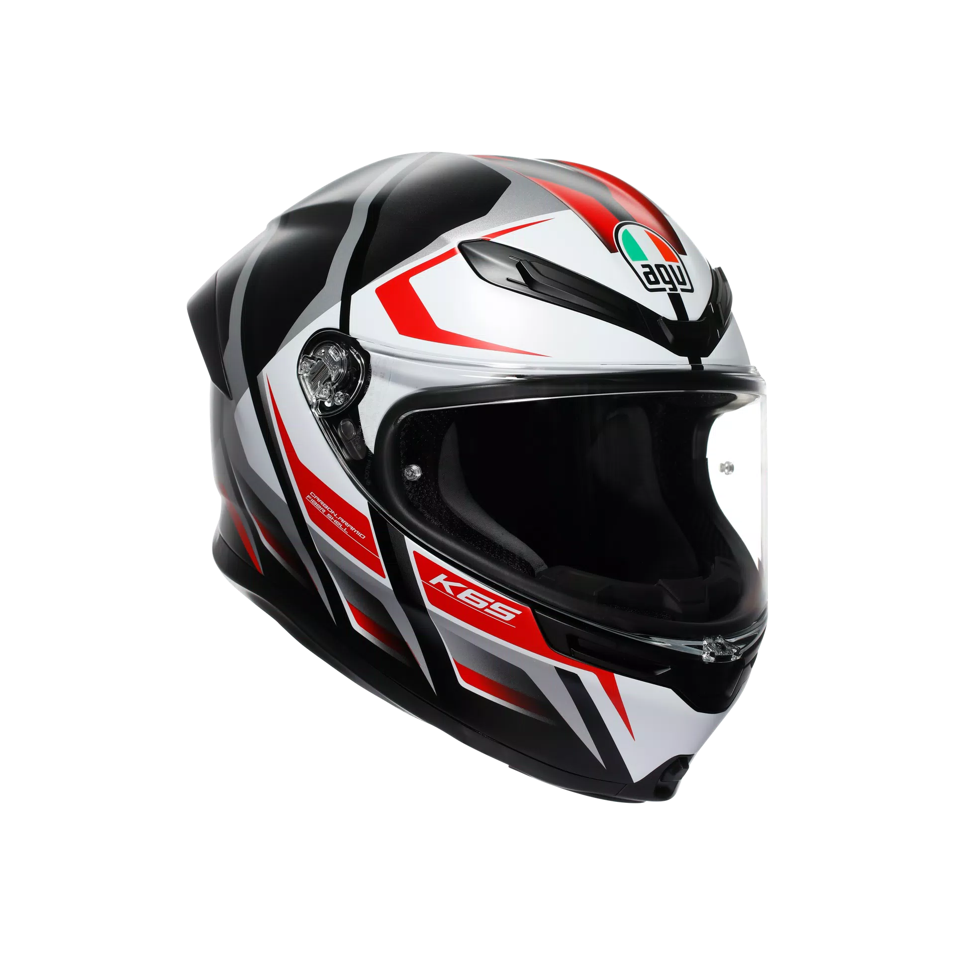 AGV K6 S Helm Karve Matt Schwarz/Weiß/Rot | 2118395001025