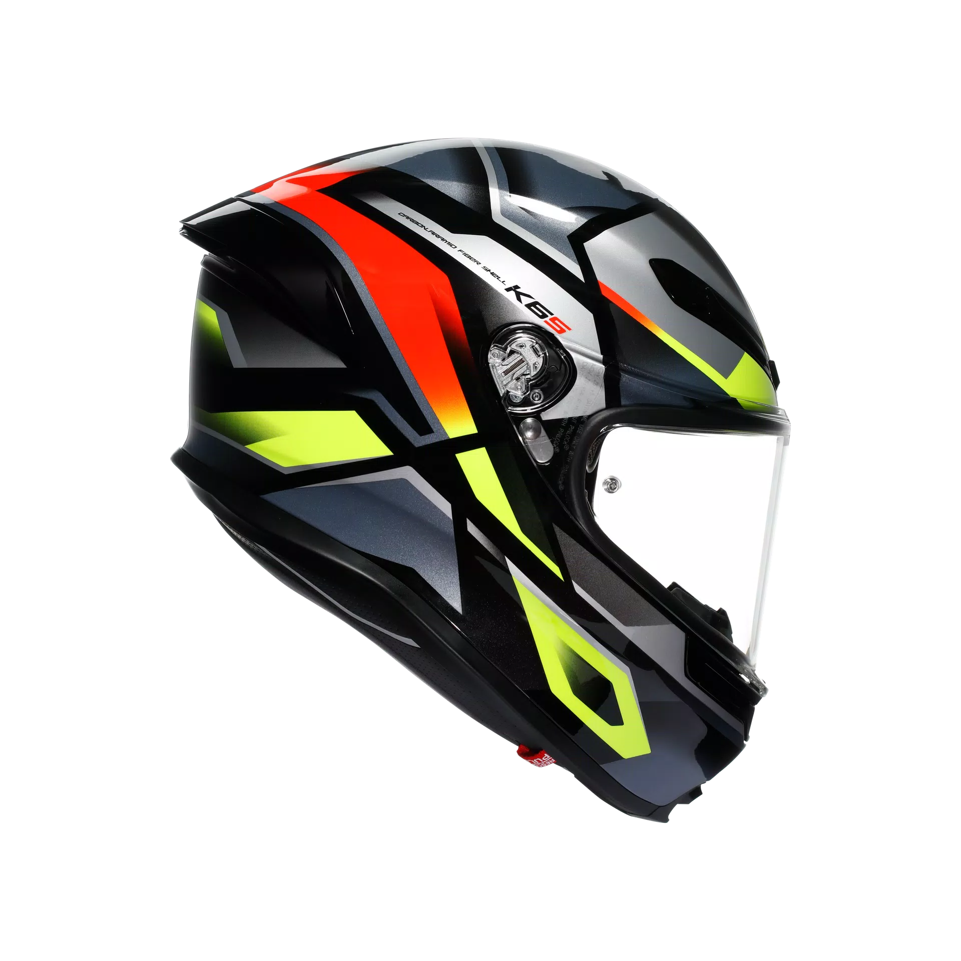 AGV K6 S Helm Erazer Schwarz/Rot/Gelb Fluo | 2118395001026