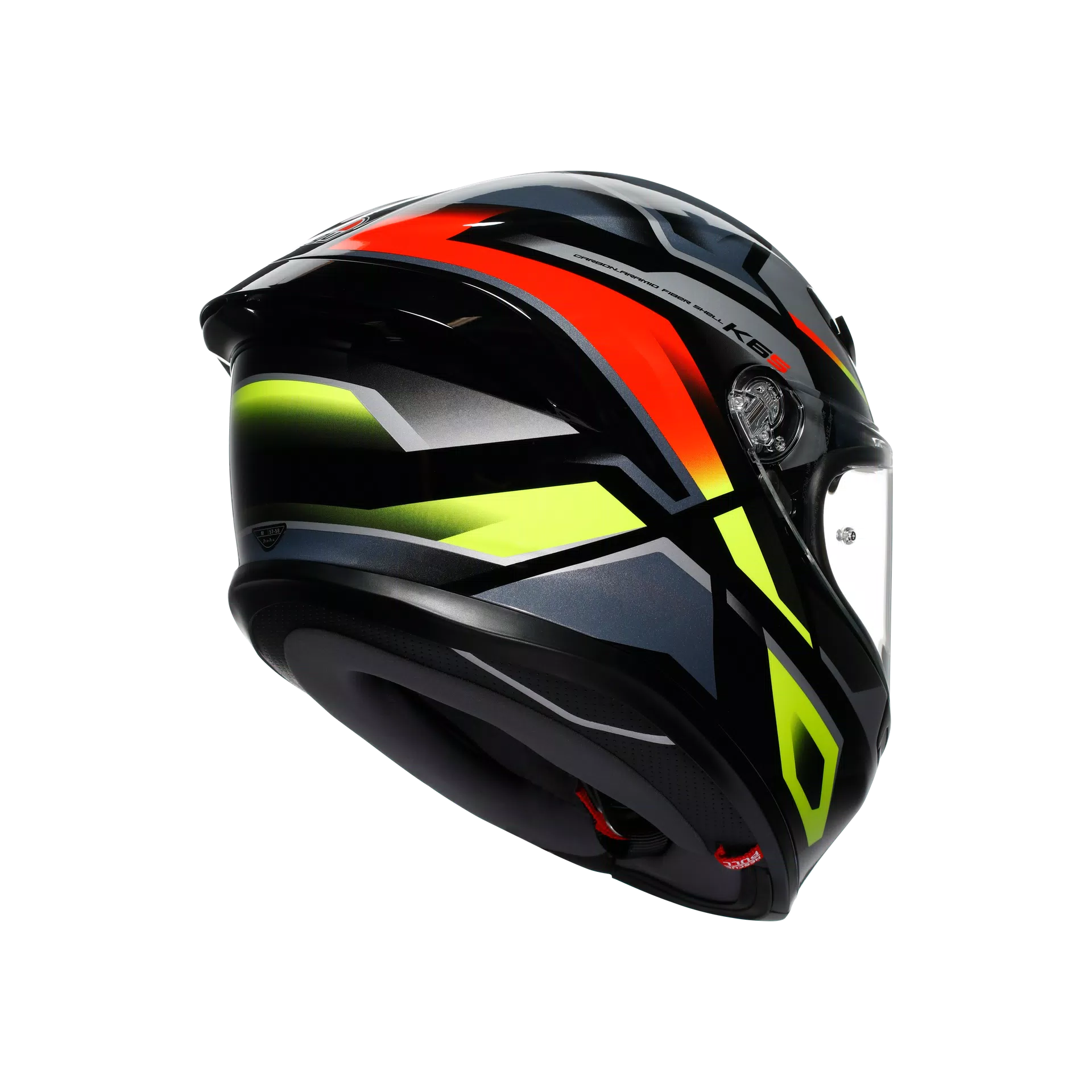 AGV K6 S Helm Erazer Schwarz/Rot/Gelb Fluo | 2118395001026