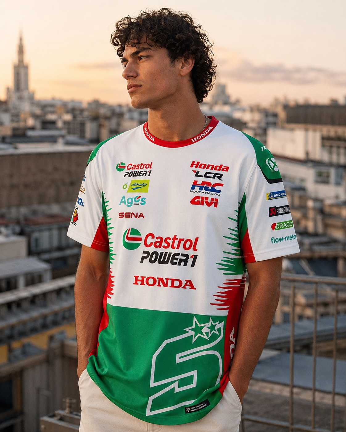 LCR Honda Racing Team Johann Zarco #5 T-Shirt Replica Herren 2026 IXON