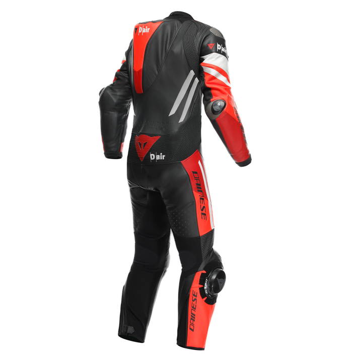 Dainese Misano 3 D-AIR® Einteiler Lederkombi – Perforierter Airbag Rennanzug | Herren | Rot