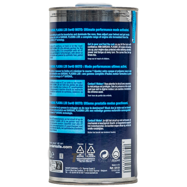 Bardahl 5W40 Plasma LXR - 1 Liter Premium Öl