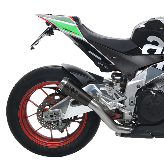 Arrow Slip-On Kit Pro-Race Edelstahl Dark Aprilia RSV4/RR/RF (17-18) 71214PRN