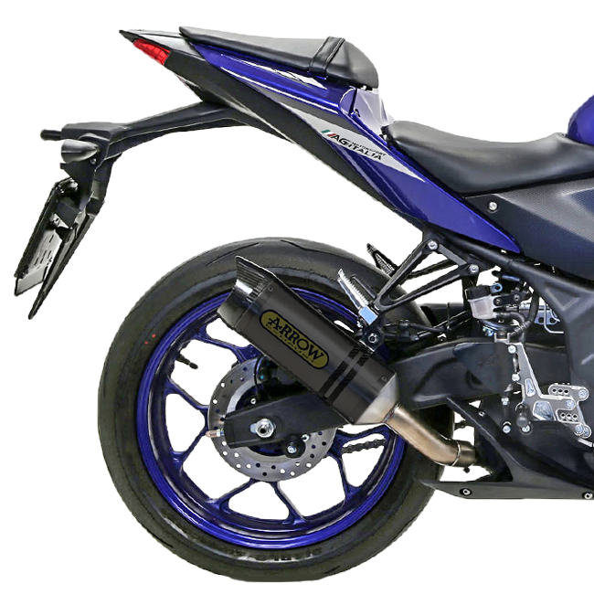 Arrow Slip-On Thunder Aluminium Dark Yamaha YZF-R3 (15-18) 71831AKN