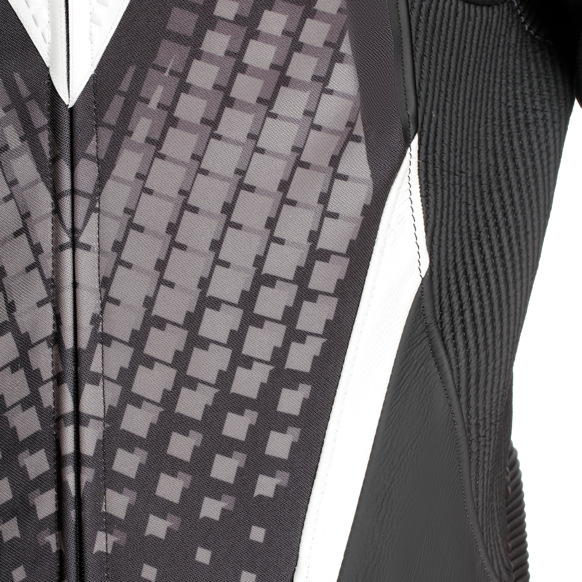 Dainese Laguna Seca 6 Einteiler Lederkombi – Perforierter Rennanzug | Herren | Schwarz/Weiß