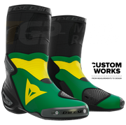 Dainese Axial 2 Air Racing und Straßen Motorradstiefel | Herren | Waldgrün / Gelb | Custom Works