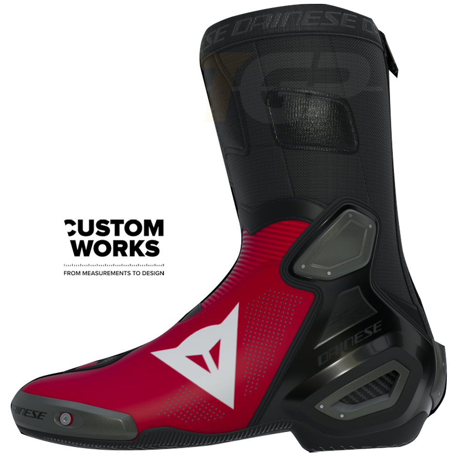 Dainese Axial 2 Air Racing und Straßen Motorradstiefel Nicolò Bulega Replica 2026 | Herren | Dainese Rot / Weiß | Custom Works