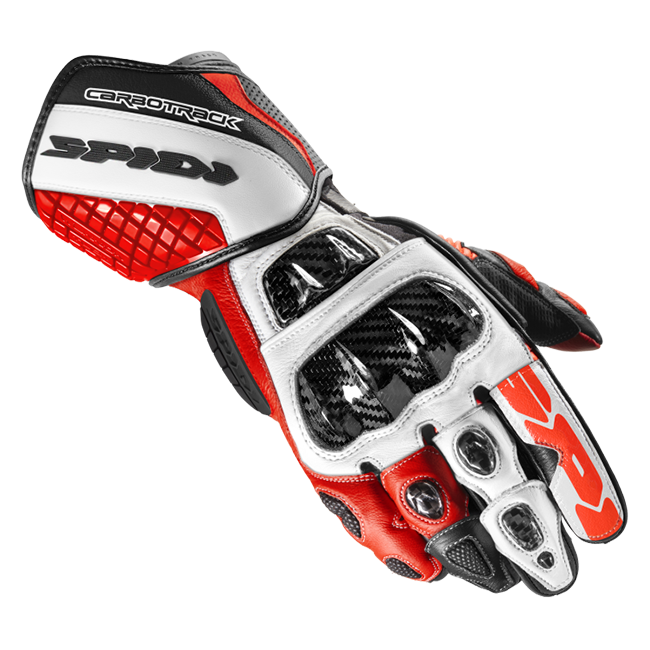 Spidi Carbo Track Evo Racing Motorrad Lederhandschuhe | Herren | Rot | A203014