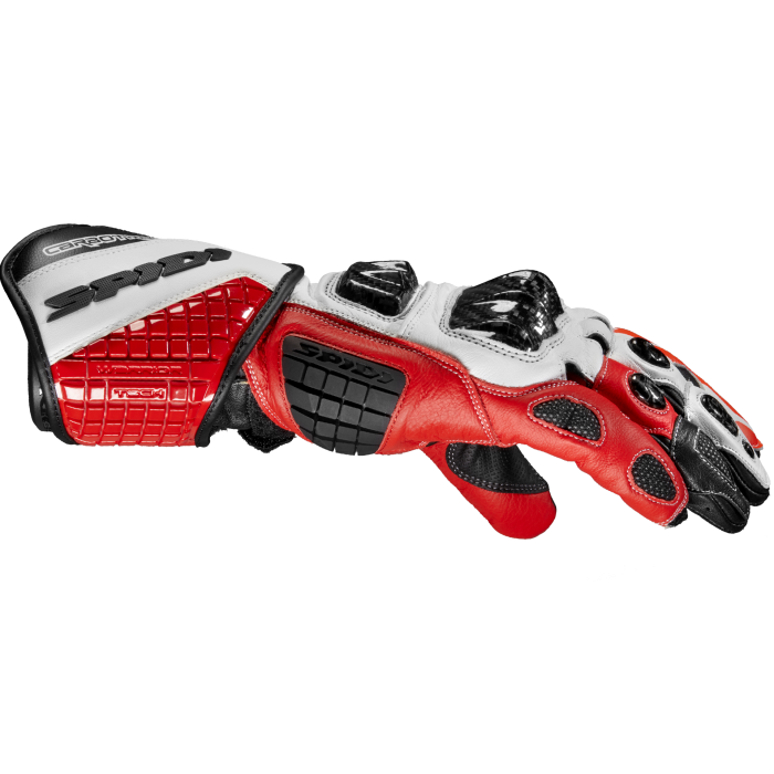Spidi Carbo Track Evo Racing Motorrad Lederhandschuhe | Herren | Rot | A203014