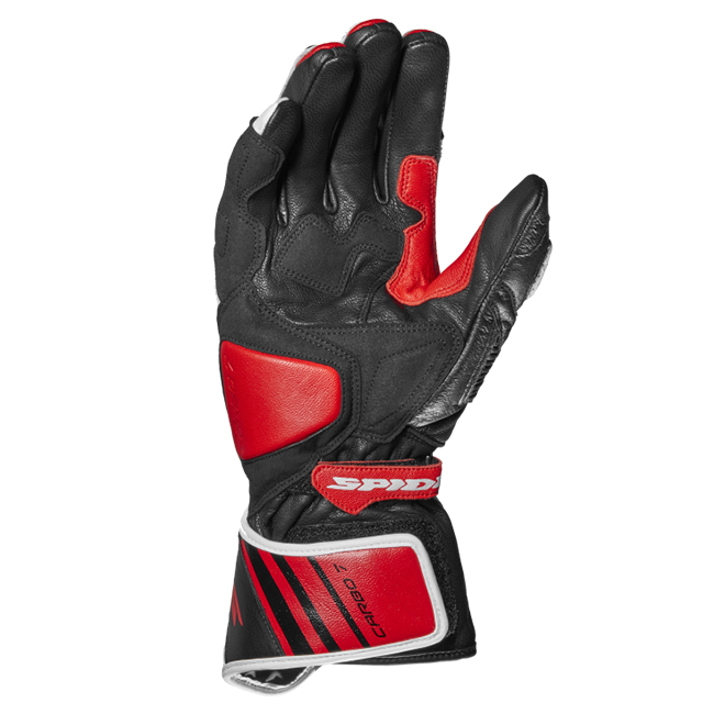 Spidi Carbo 7 Sport Motorrad Lederhandschuhe | Herren | Rot | A210014