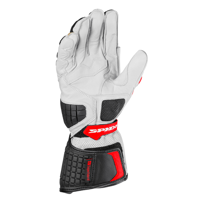 Spidi Carbo Kangaroo Racing Motorrad Lederhandschuhe | Herren | Schwarz-Rot | A216021