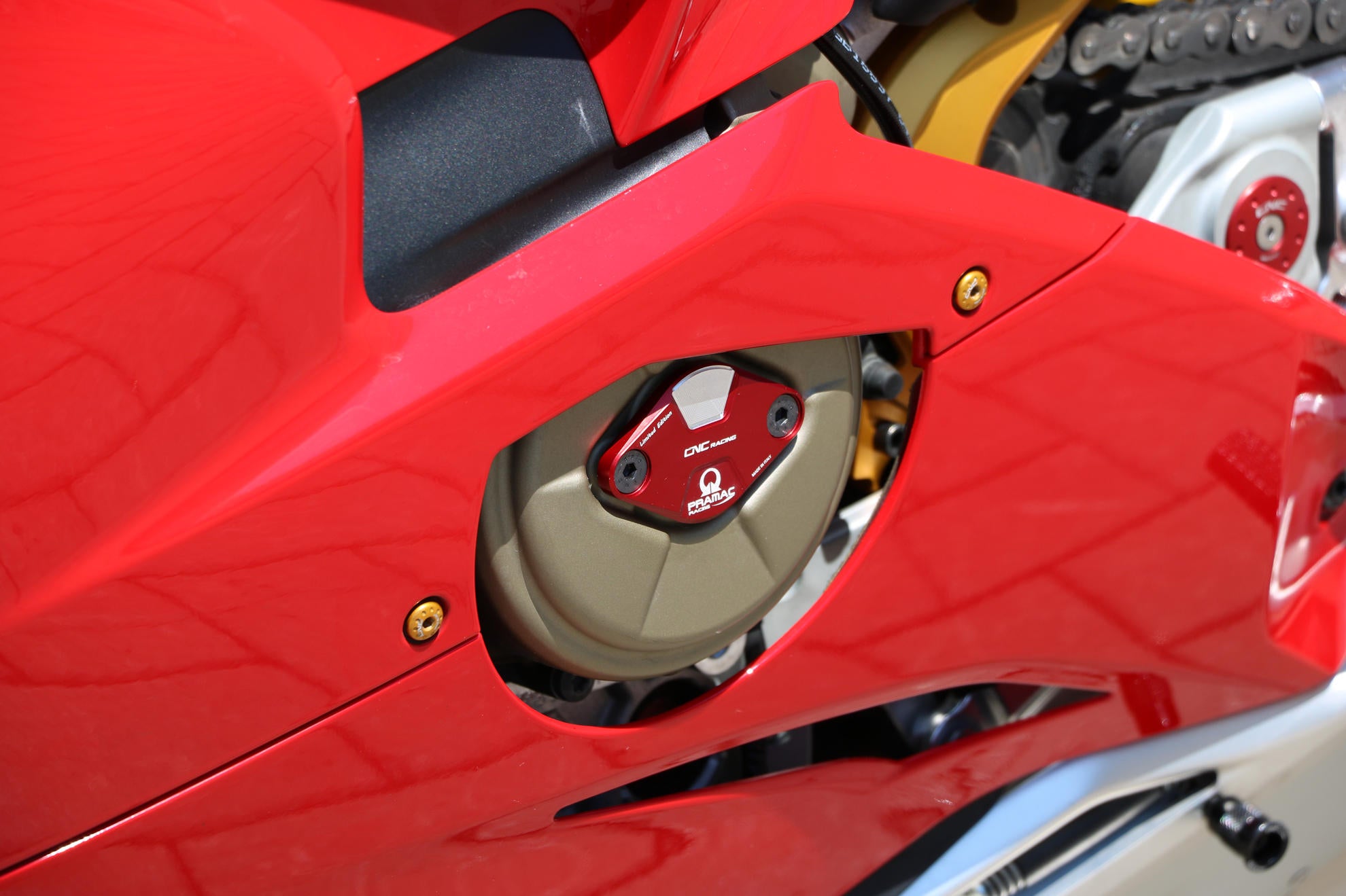 Zündungsdeckel / Timing Inspection Cover Pramac Racing Limited Edition CNC Racing Ducati Panigale V4/S (2025-2026) CF266PR