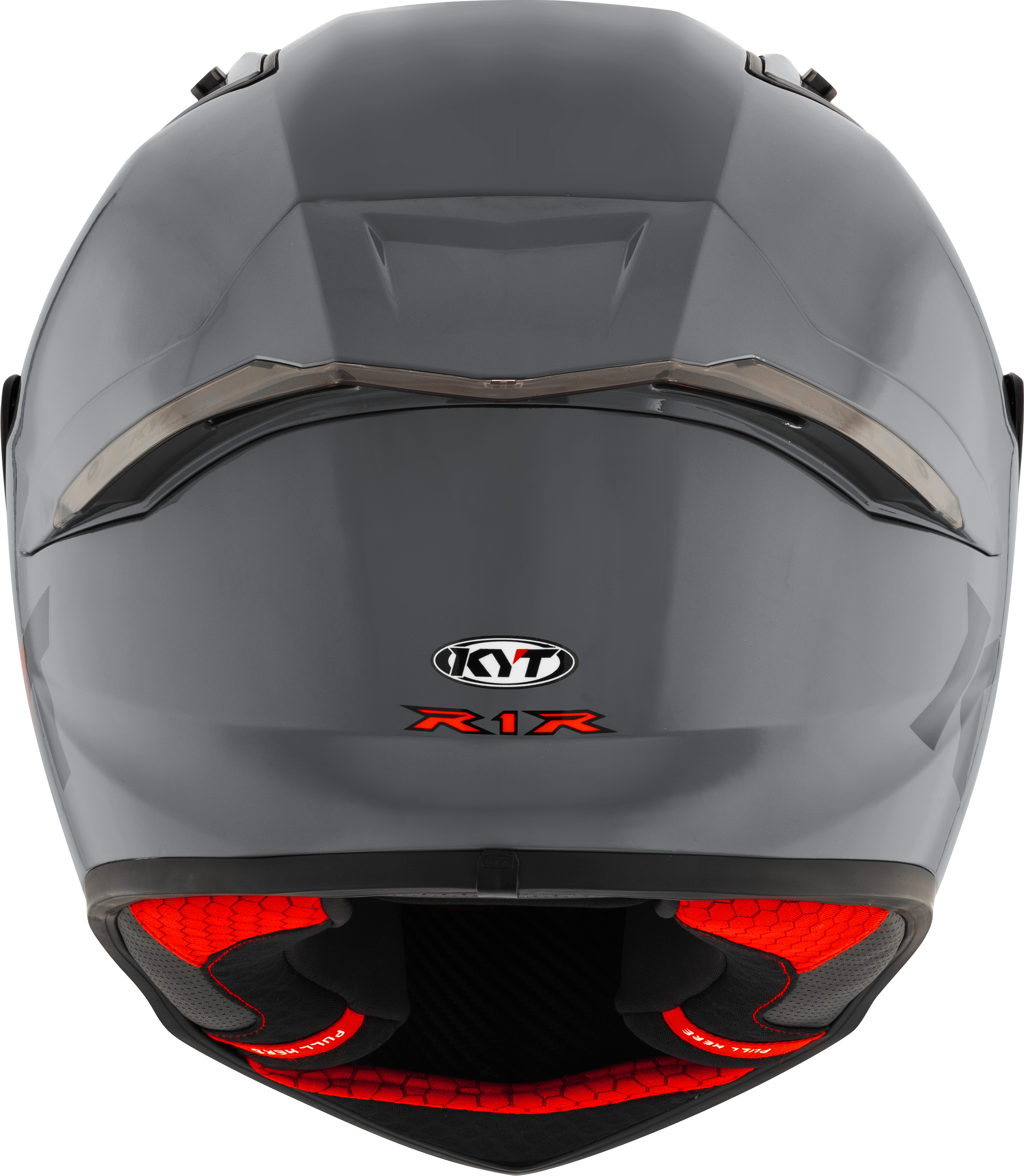 KYT R1R Racing Helm Plain grau Y6R100W1