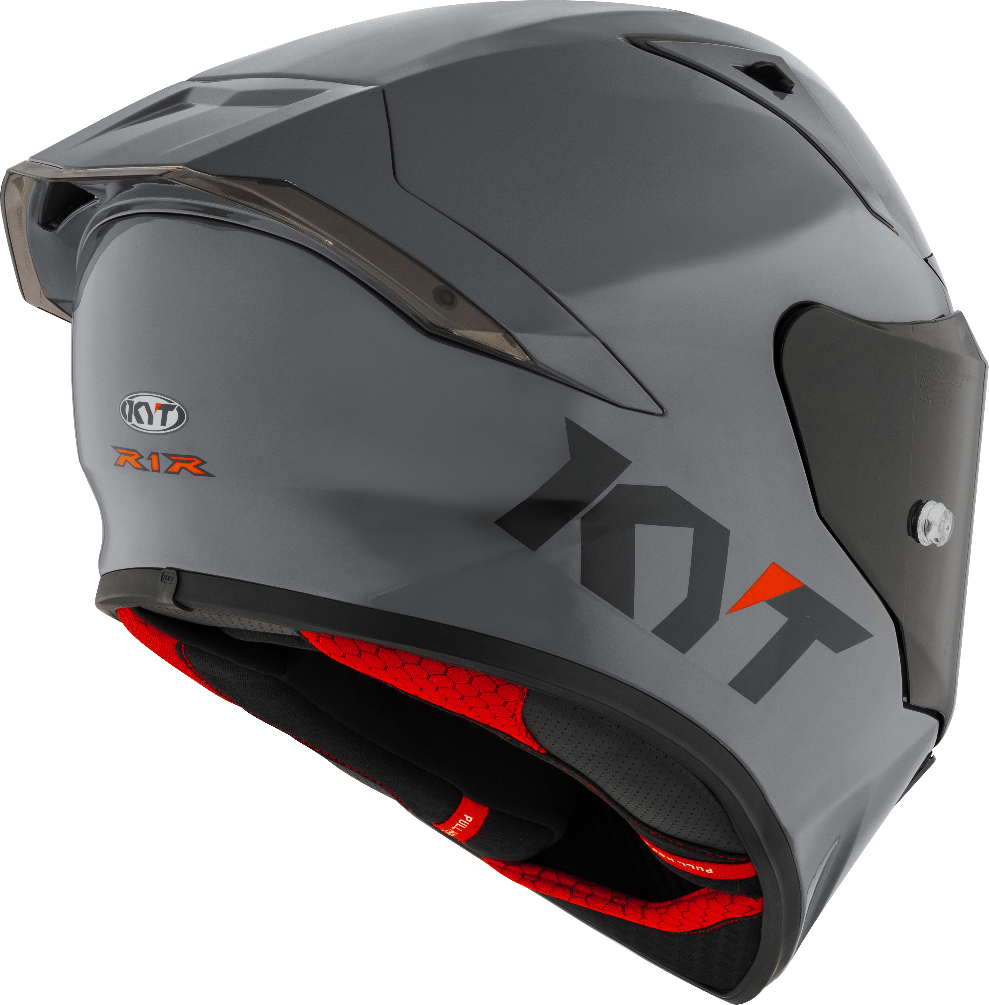 KYT R1R Racing Helm Plain grau Y6R100W1