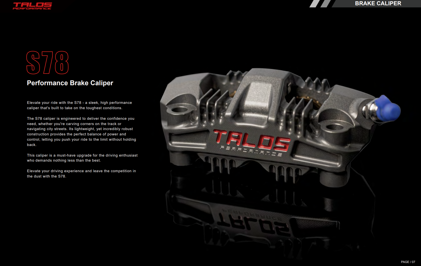 Talos S78 Monoblock P4 34/34 100mm Bremszange Vorne Rechts | X78.100.HD.R