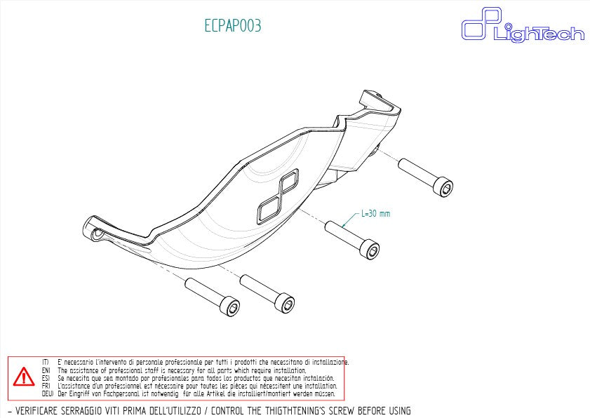 Aluminium Kupplung Protektor Schutzabdeckung LighTech Aprilia RS 660 (20-26) ECPAP003NER