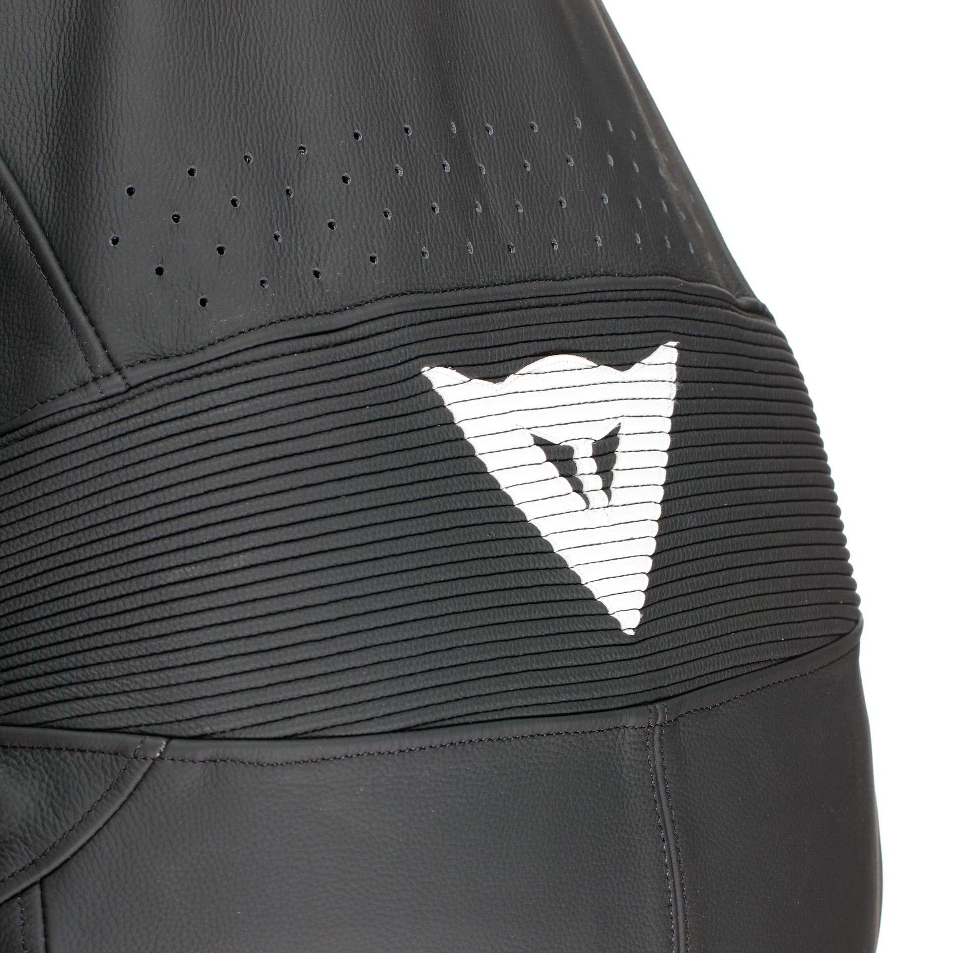 Dainese Laguna Seca 6 Einteiler Lederkombi – Perforierter Rennanzug | Herren | Schwarz/Weiß
