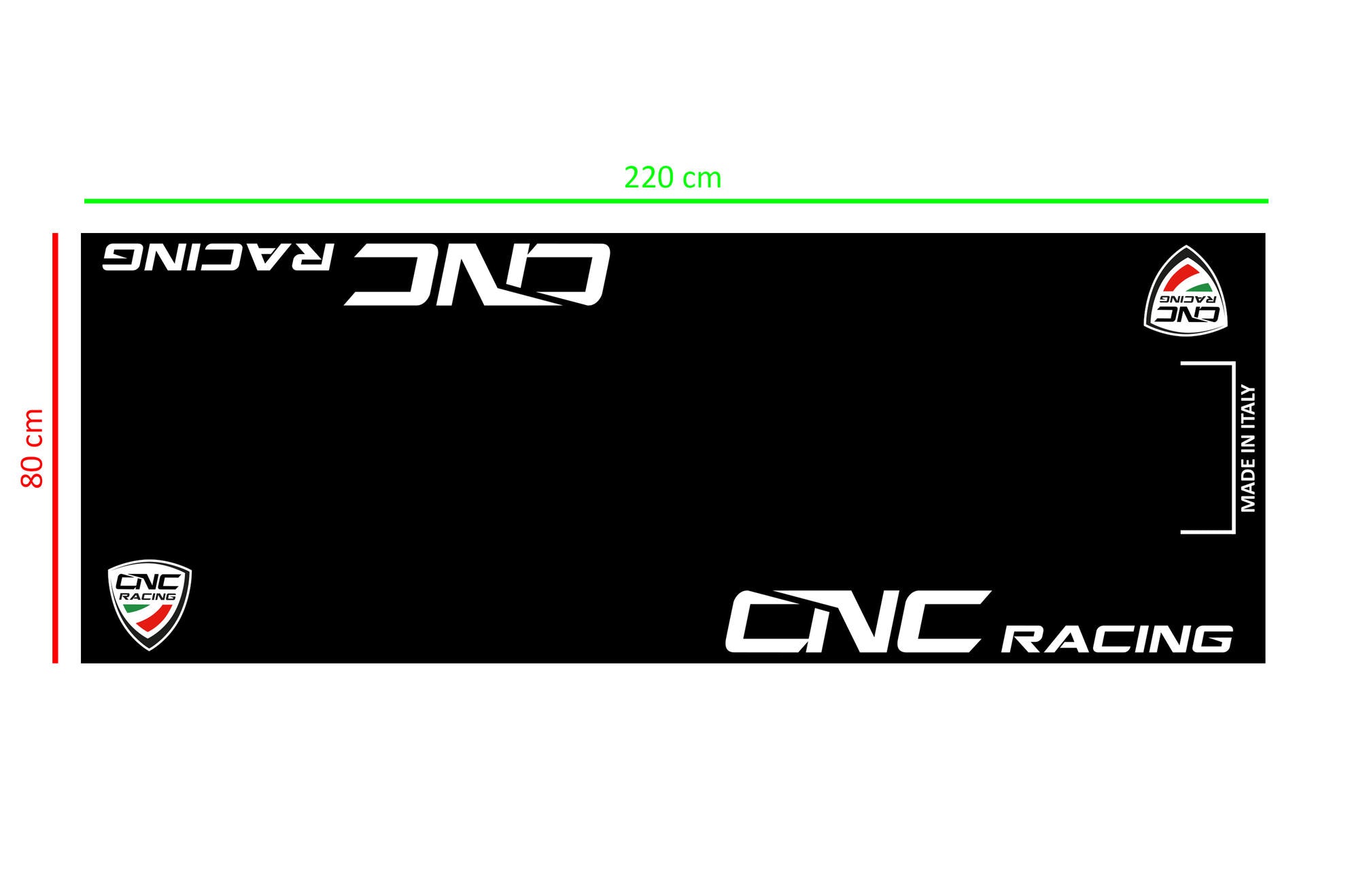 Motorrad Boxen- & Garagen-Teppich 220 x 80 cm CNC Racing GA003B