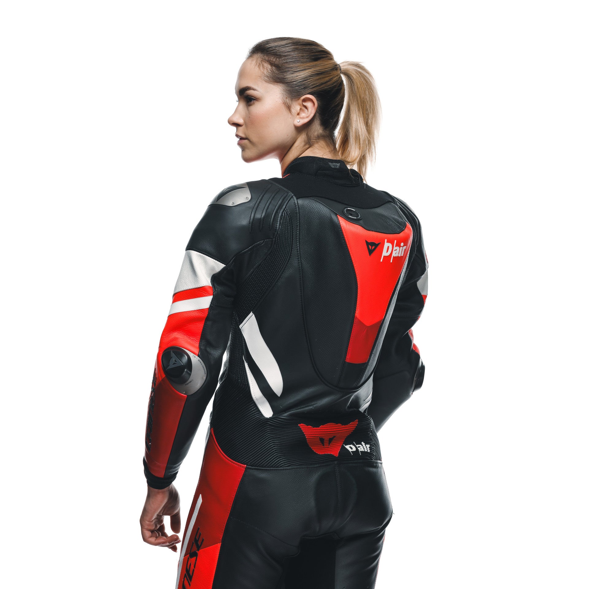 Dainese Misano 3 Lady D-AIR® Einteiler Lederkombi – Perforierter Airbag Rennanzug | Frauen | Rot