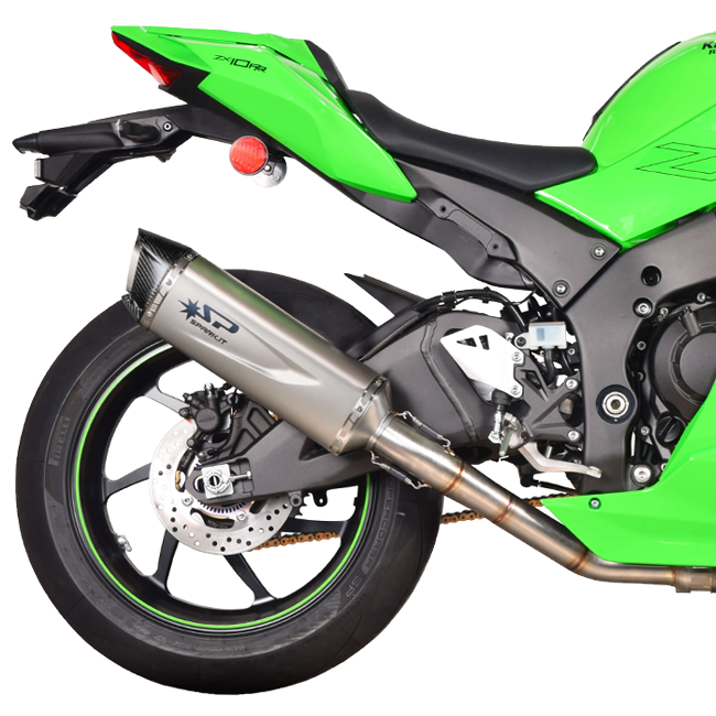 Spark Exhaust Slip-On Force EVO + KAT-Ersatzrohr Kawasaki ZX-10 R/RR (21-25) GKA8844T