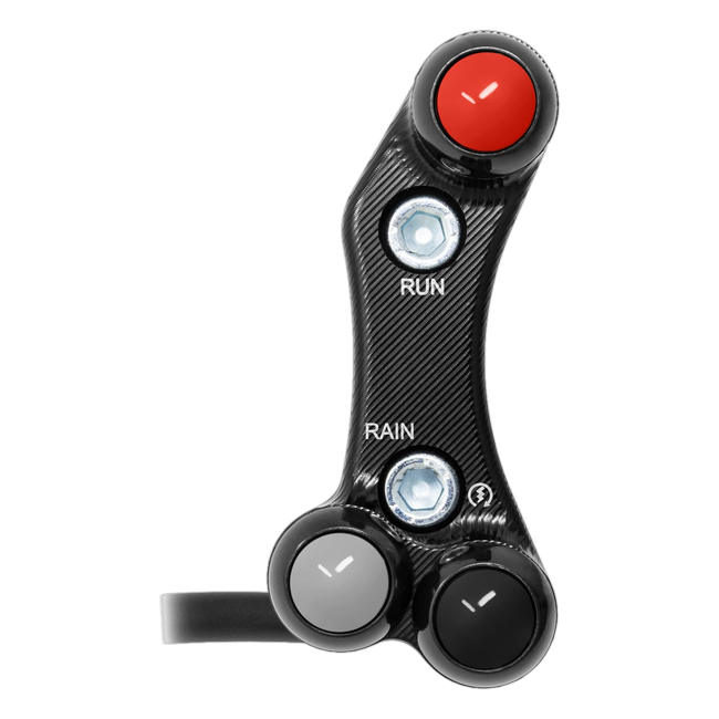 Lenkerschalter Superbike rechts JetPrime Ducati Panigale V4 R (23-24) JP SPD 020M – für MoTeC-Dashboard, fluchtendes Lochbild