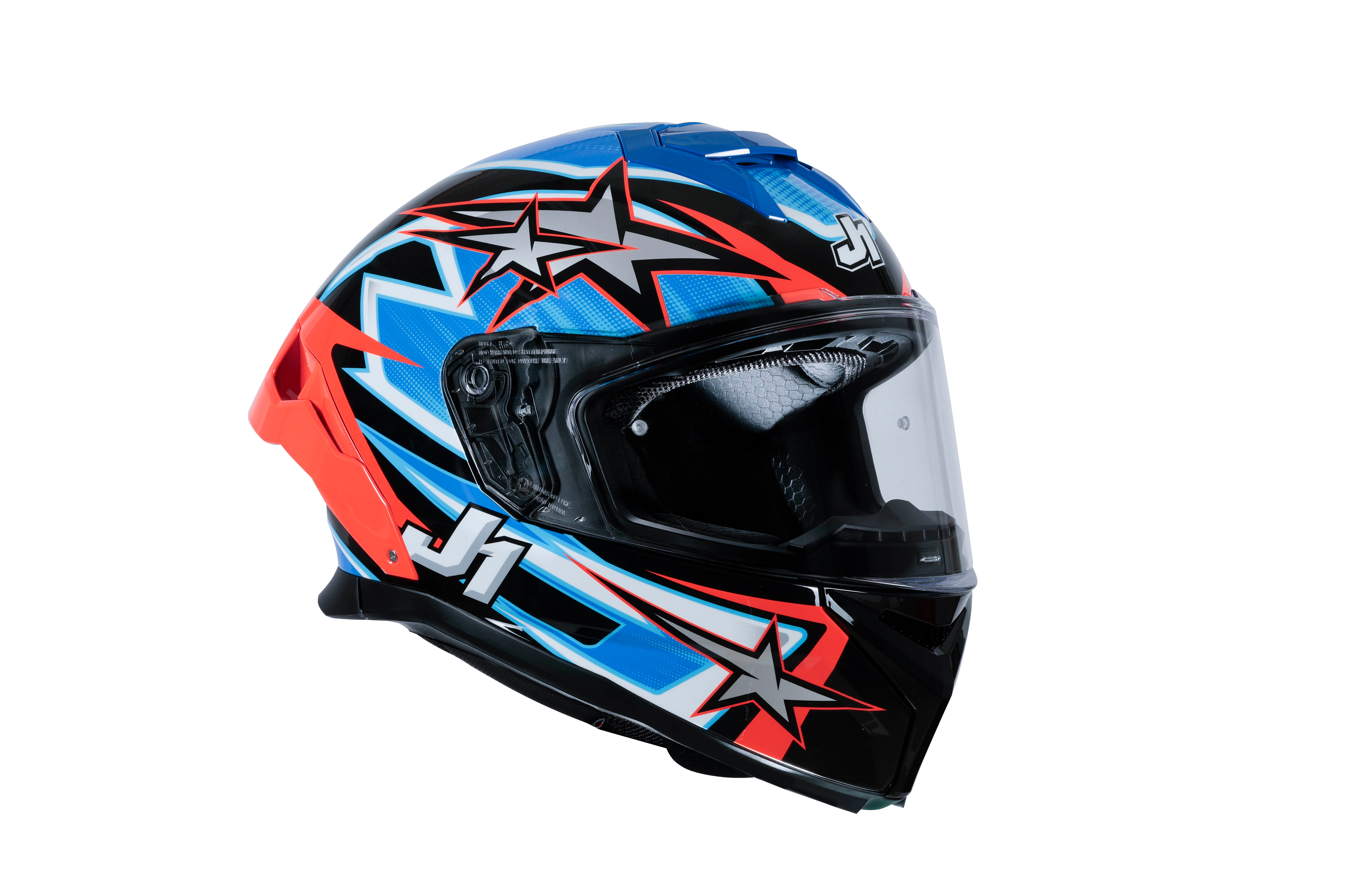 Just1 J-STR Helm Astro Rot / Blau / Schwarz Glanz 6030390112007