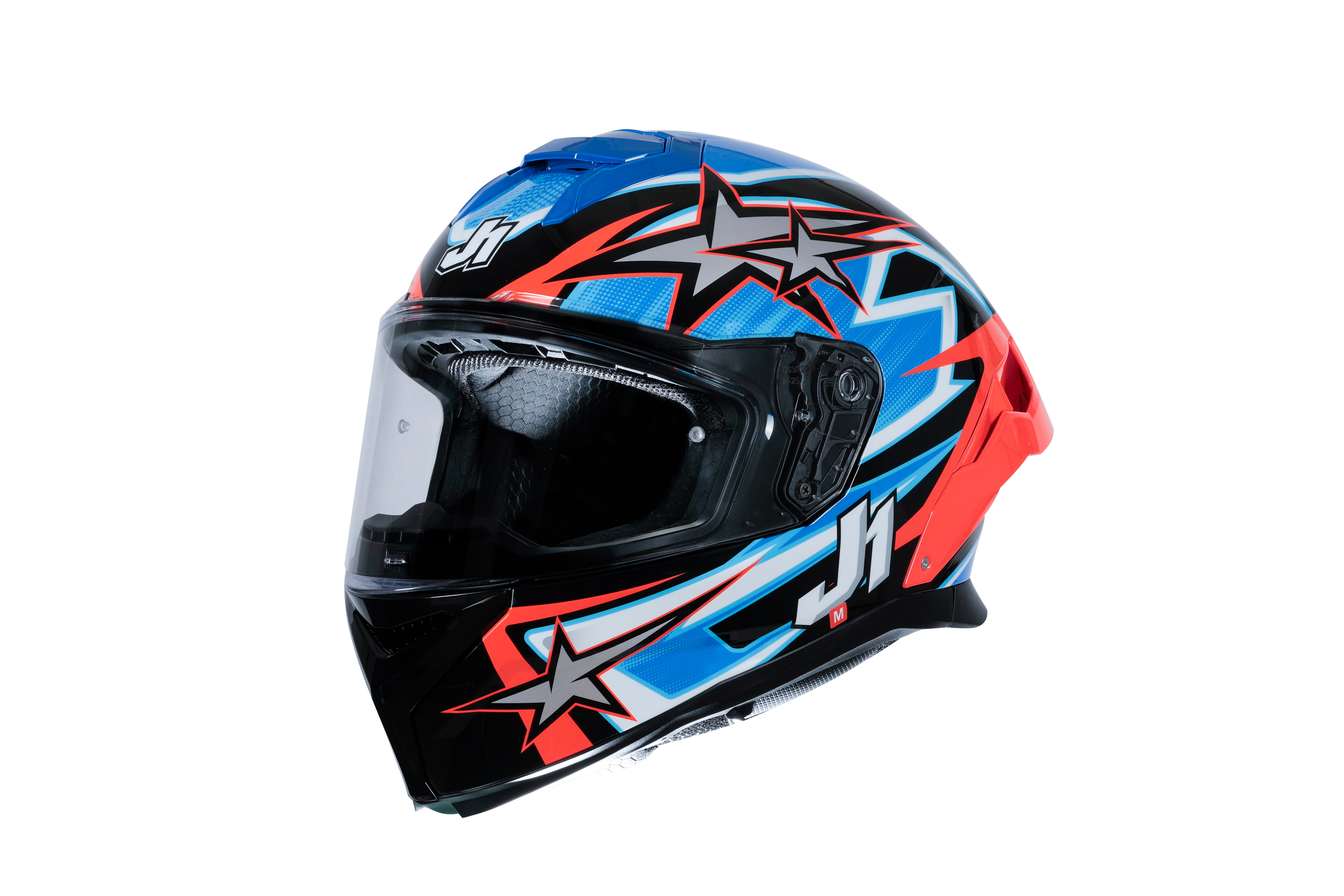 Just1 J-STR Helm Astro Rot / Blau / Schwarz Glanz 6030390112007