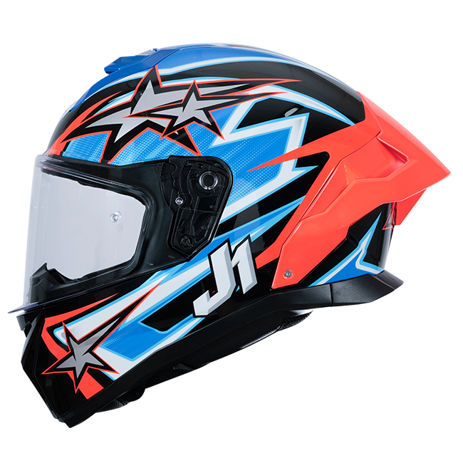 Just1 J-STR Helm Astro Rot / Blau / Schwarz Glanz 6030390112007