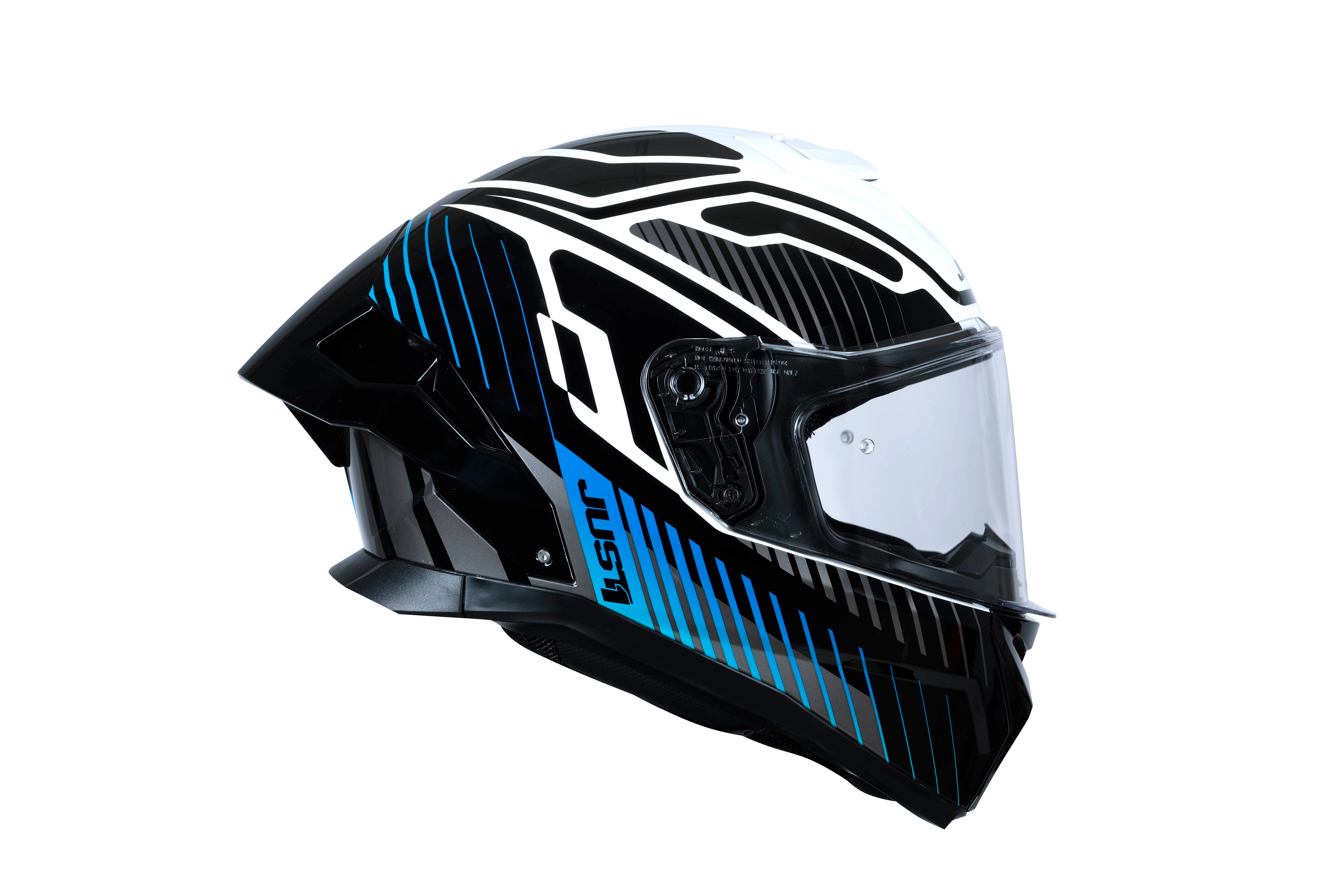 Just1 J-STR Helm Tactical Blau / Weiß Glanz 6030390112003