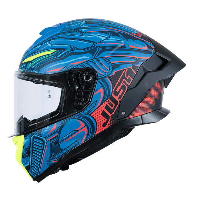 Just1 J-STR Helm Titan Rot / Blau / Schwarz Matt 6030390214004