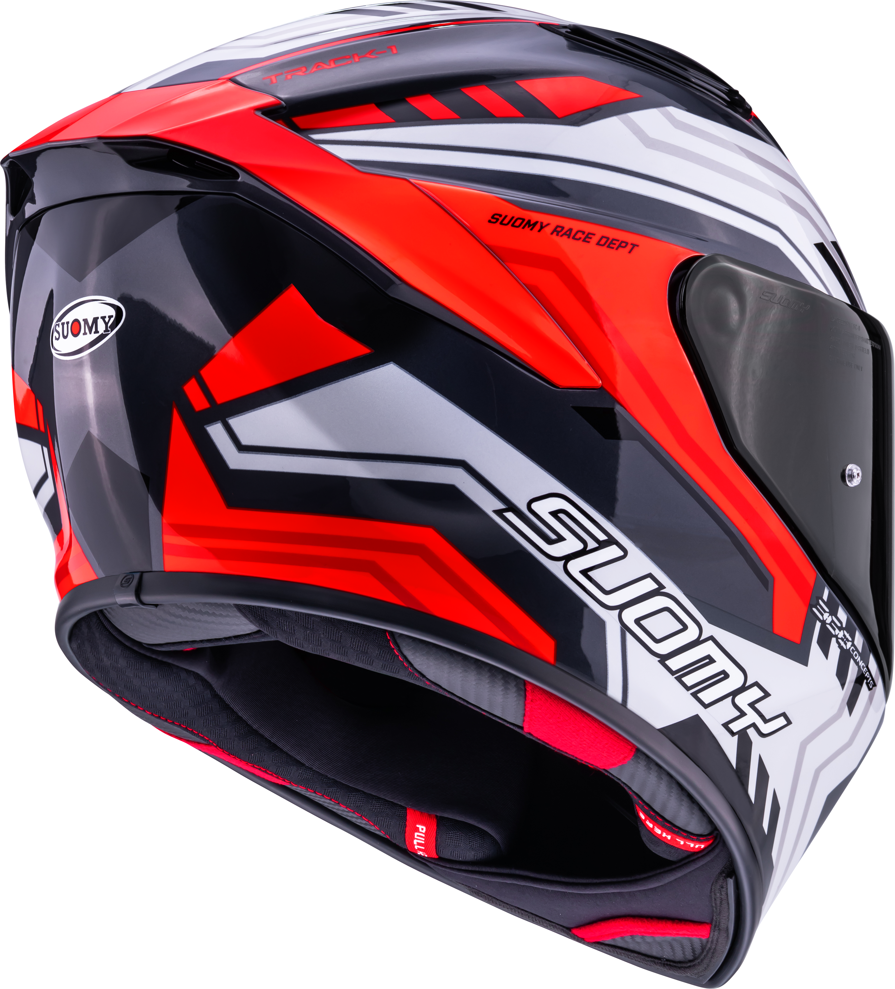 Suomy Track-1 Helm Framework Weiß/Rot K6T10022