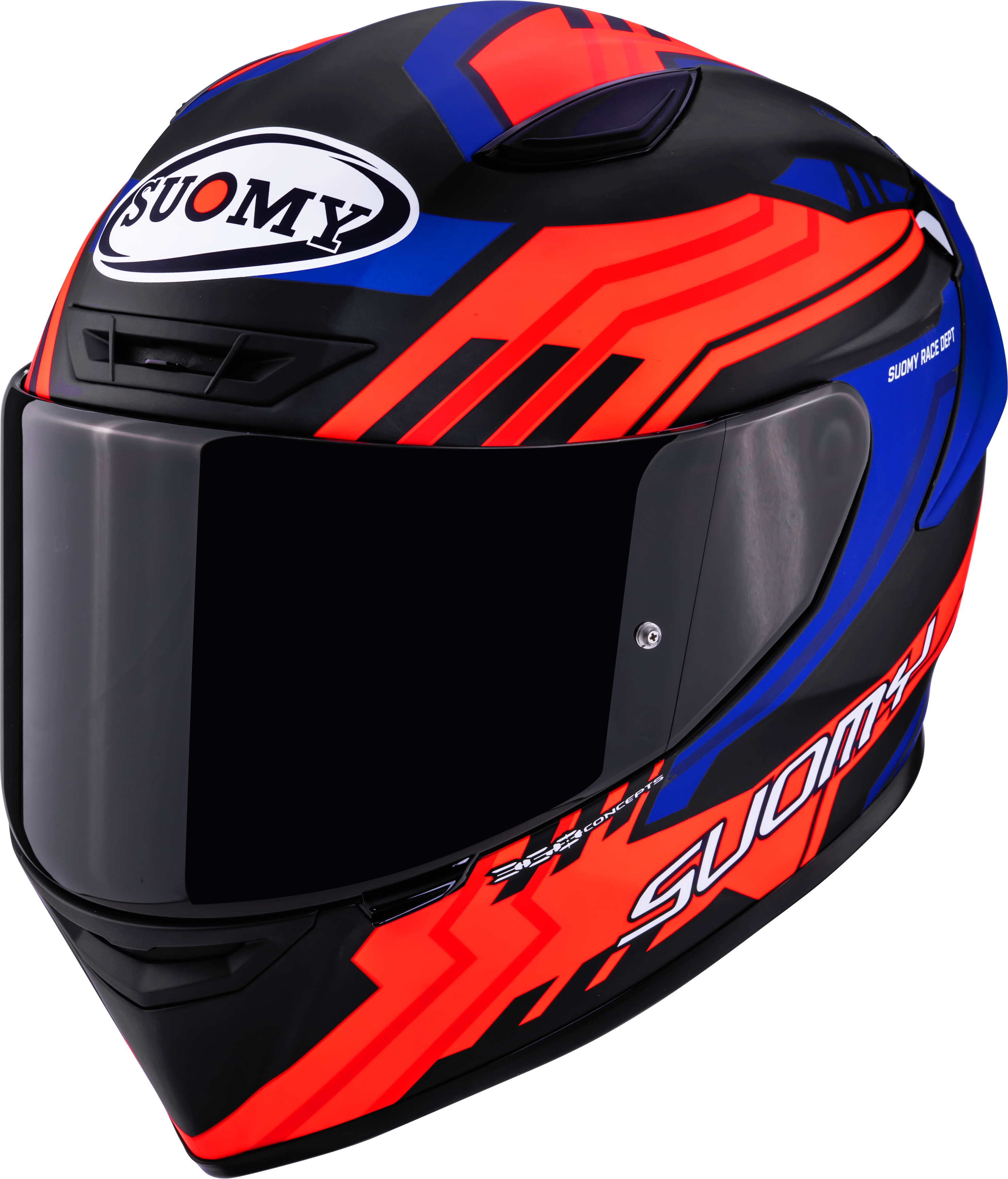 Suomy Track-1 Helm Framework Matt Schwarz/Rot/Blau K6T10024