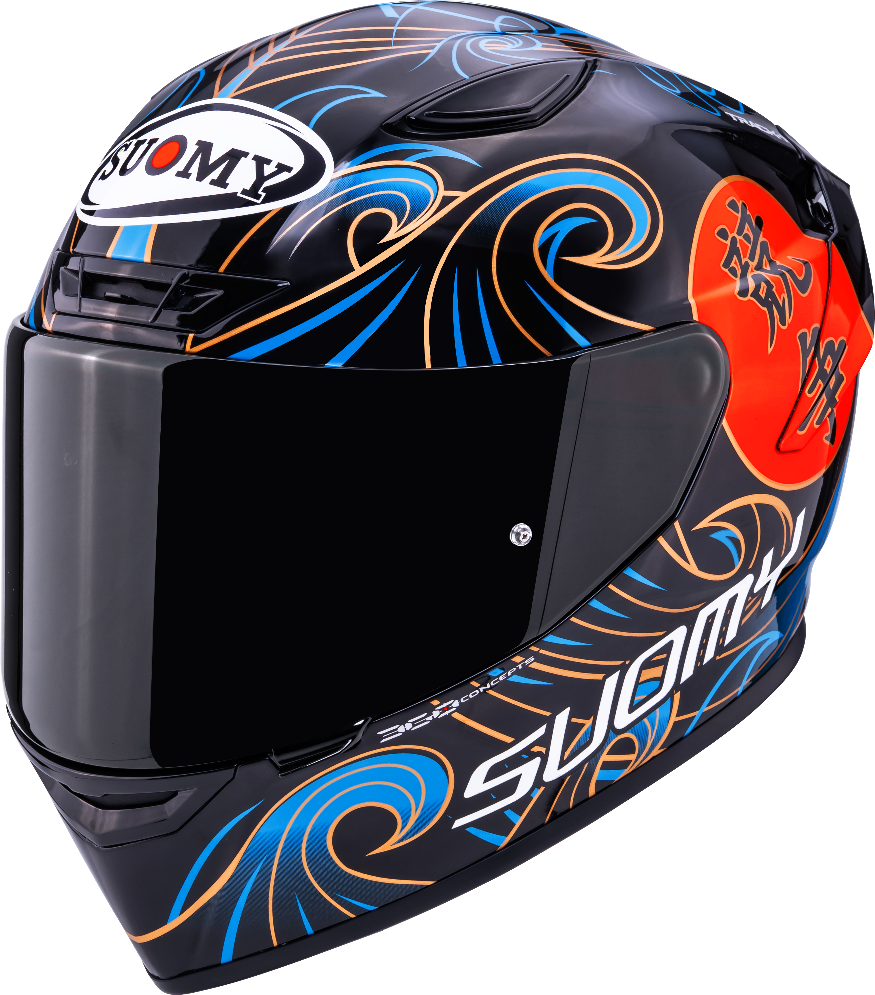 Suomy Track-1 Helm Waves Schwarz K6T10026