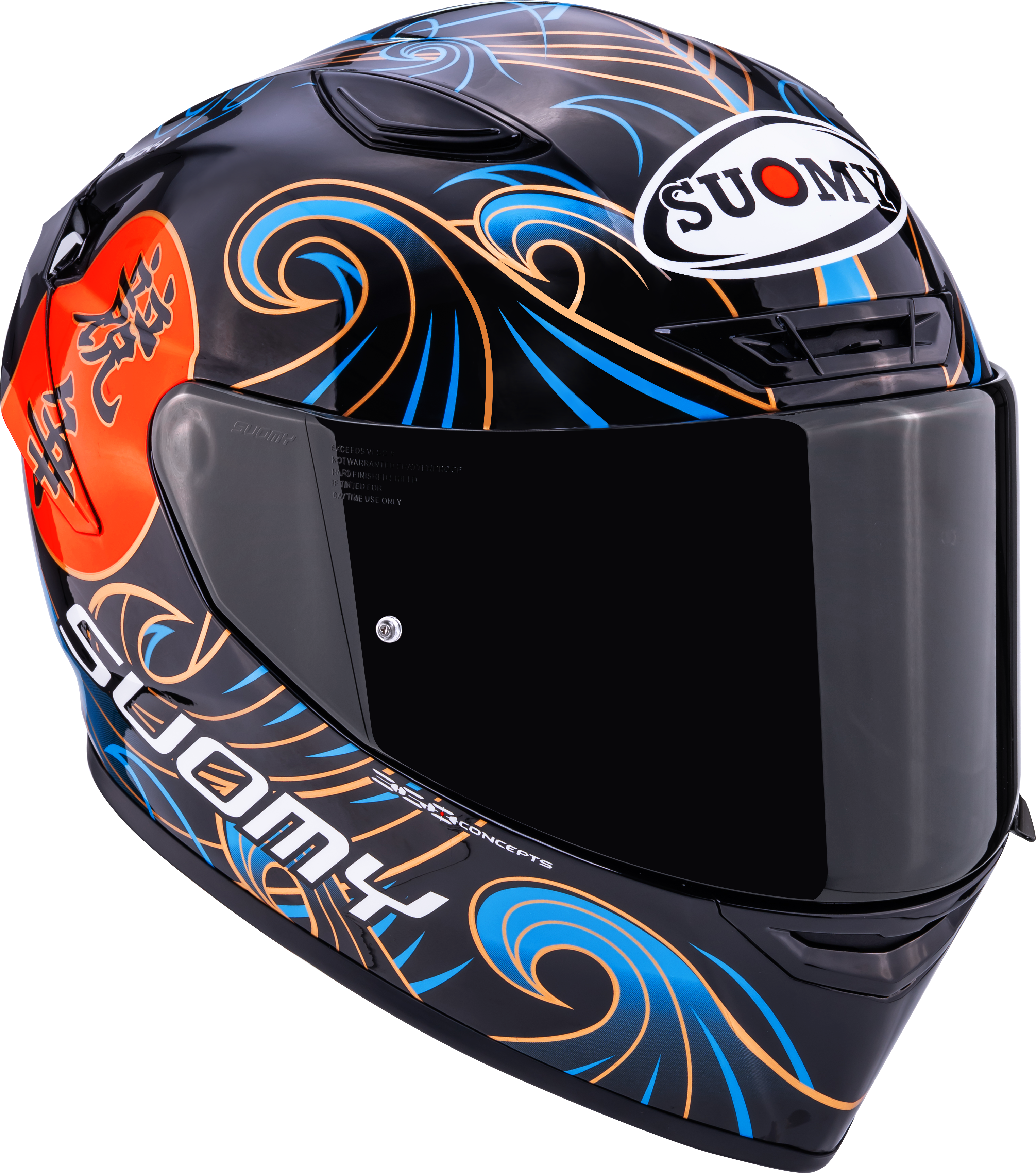 Suomy Track-1 Helm Waves Schwarz K6T10026