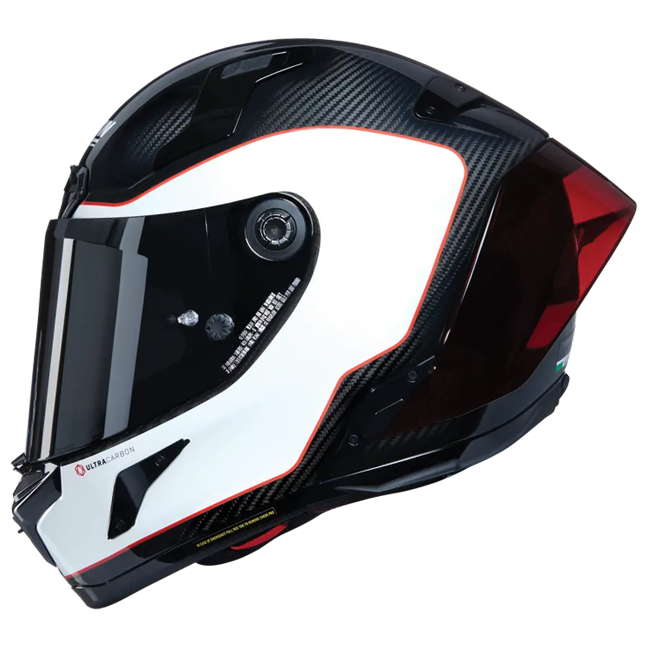 Nolan X-804 RS Helm Ultra Carbon Weiß/Rot Asso di Picche 343