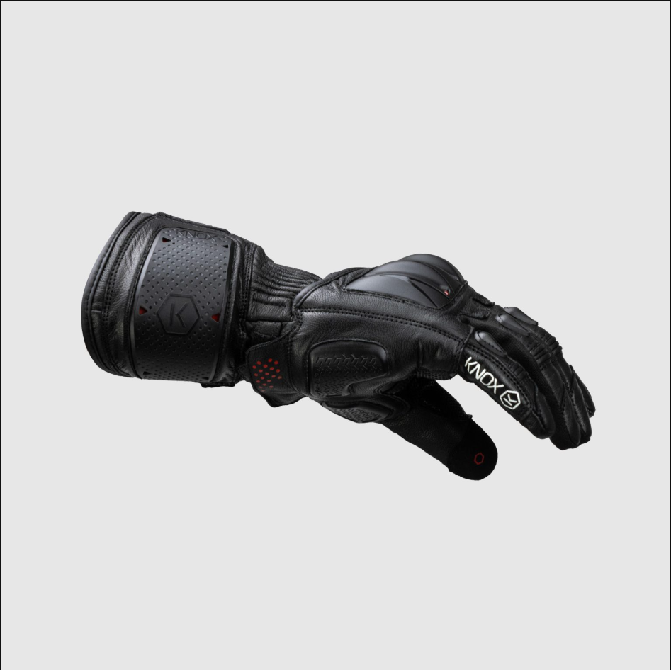 Knox Oulton MK2 Sport Lederhandschuhe | Herren | Schwarz/Rot | 1011352110030