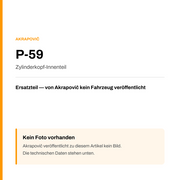 Akrapovic Zylinderkopf-Innenteil P-59 — Platzhalter, kein Herstellerfoto verfügbar