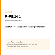 Akrapovic Schrauben und Muttern P-FB141 — Platzhalter, kein Herstellerfoto verfügbar