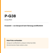 Akrapovic Auspuffteil P-G38 — Platzhalter, kein Herstellerfoto verfügbar