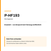 Akrapovic Montagesatz P-HF193 — Platzhalter, kein Herstellerfoto verfügbar