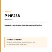 Akrapovic Montagesatz P-HF288 — Platzhalter, kein Herstellerfoto verfügbar