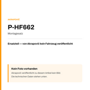 Akrapovic Montagesatz P-HF662 — Platzhalter, kein Herstellerfoto verfügbar