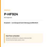 Akrapovic Montagesatz P-HF924 — Platzhalter, kein Herstellerfoto verfügbar