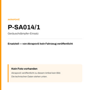 Akrapovic Geräuschdämpfer-Einsatz P-SA014/1 — Platzhalter, kein Herstellerfoto verfügbar