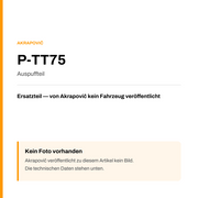 Akrapovic Auspuffteil P-TT75 — Platzhalter, kein Herstellerfoto verfügbar