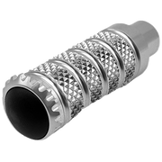 LighTech Ersatz-Fußraste Track-Use fest 85,5 mm – Silber/Schwarz | RFTR318