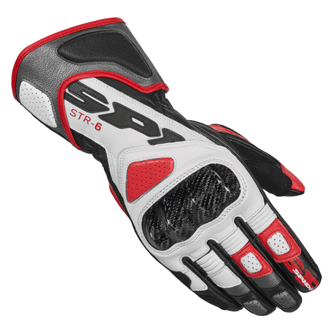 Spidi STR-6 Sport Motorrad Lederhandschuhe | Herren | Rot | A221014